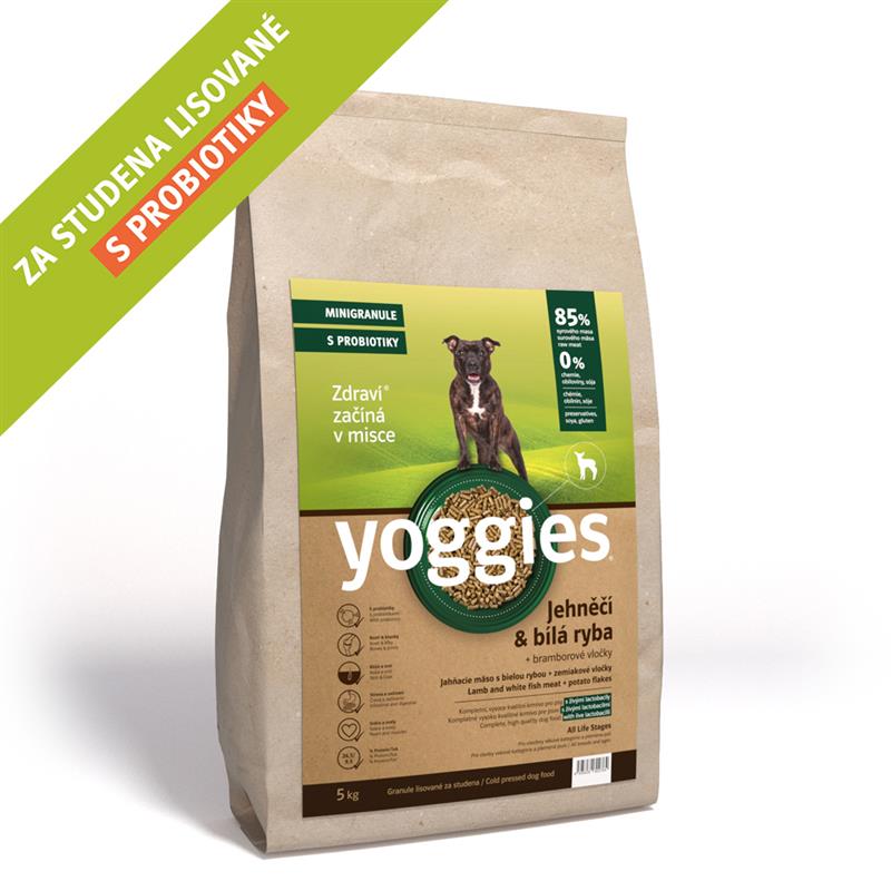 MINIGRANULE Yoggies, JEHNĚČÍ + BÍLÁ RYBA 5kg