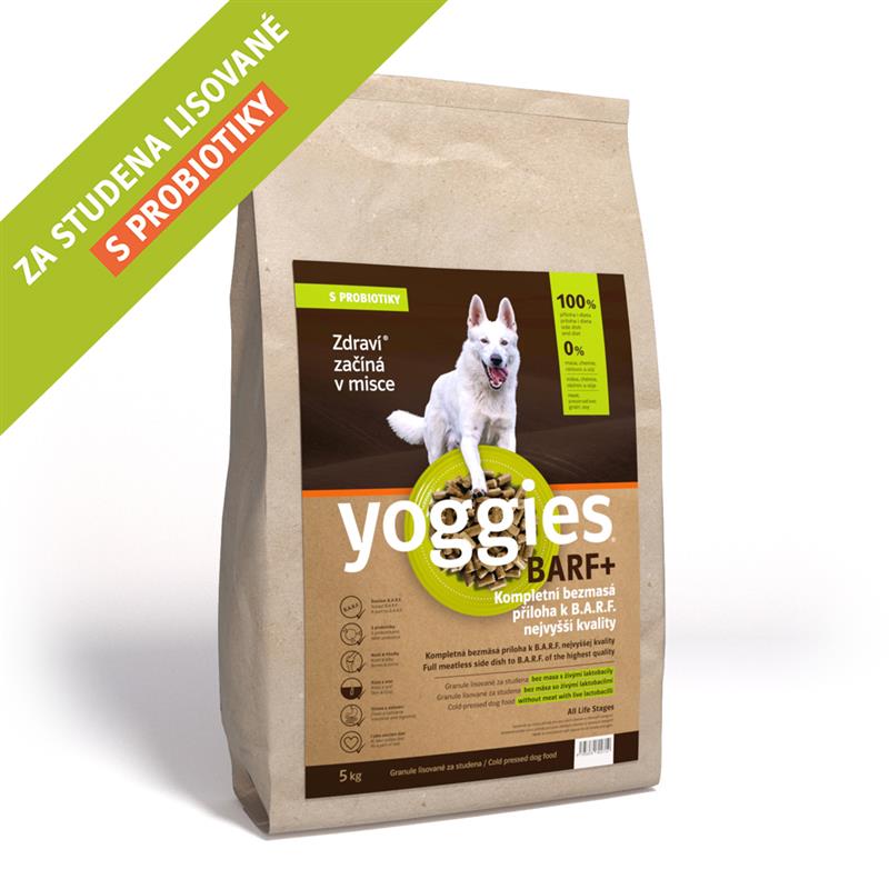 BARF+ příloha k syrovému masu, lisovaná za studena Yoggies 5kg