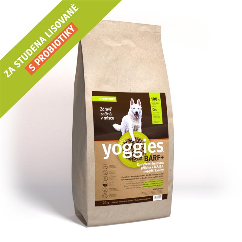 BARF+ příloha k syrovému masu, lisovaná za studena Yoggies 20 kg