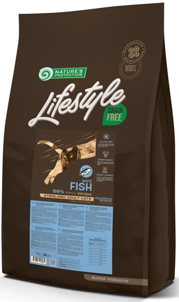 Nature's Protection Cat Dry LifeStyle GF Sterilised W.Fish 7 kg