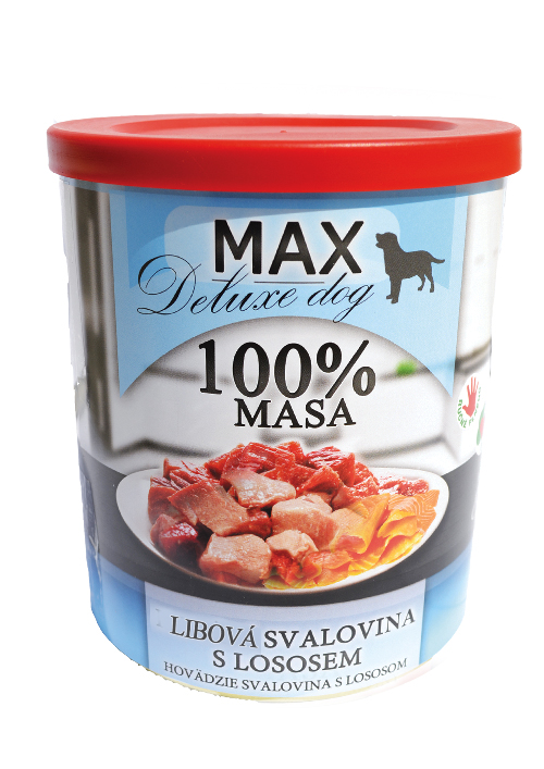 MAX deluxe KOSTKY LIBOVÉ SVALOVINY s lososem 800g
