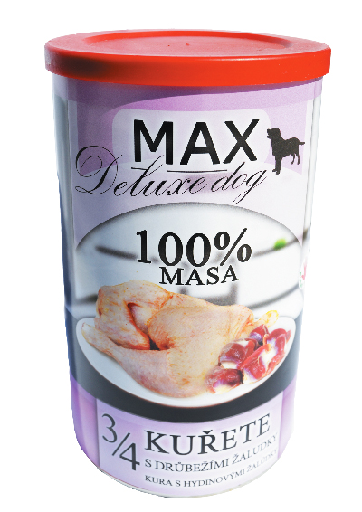 MAX deluxe 3/4 KUŘETE s drůbežími žaludky 1200g