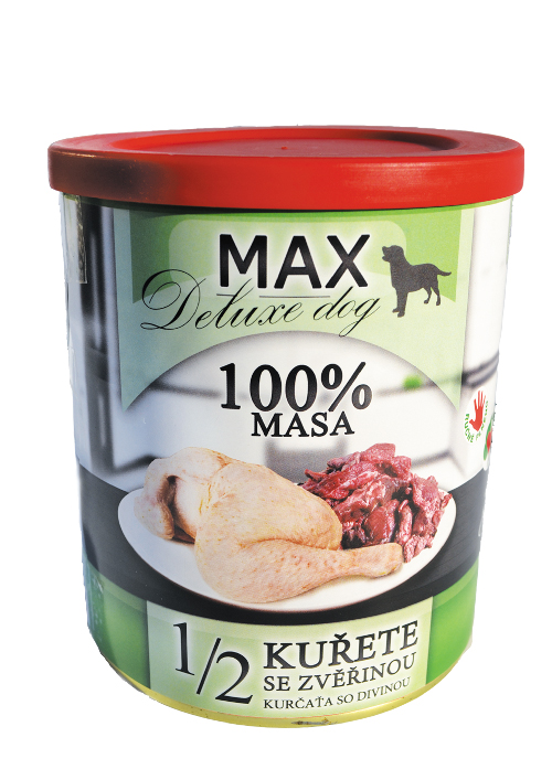MAX deluxe 1/2 KUŘETE se zvěřinou 800g