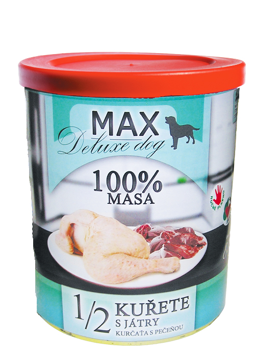 MAX deluxe 1/2 KUŘETE s játry 800g