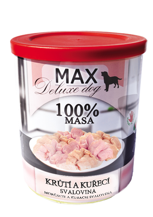 MAX deluxe KRŮTÍ A KUŘECÍ SVALOVINA 800g