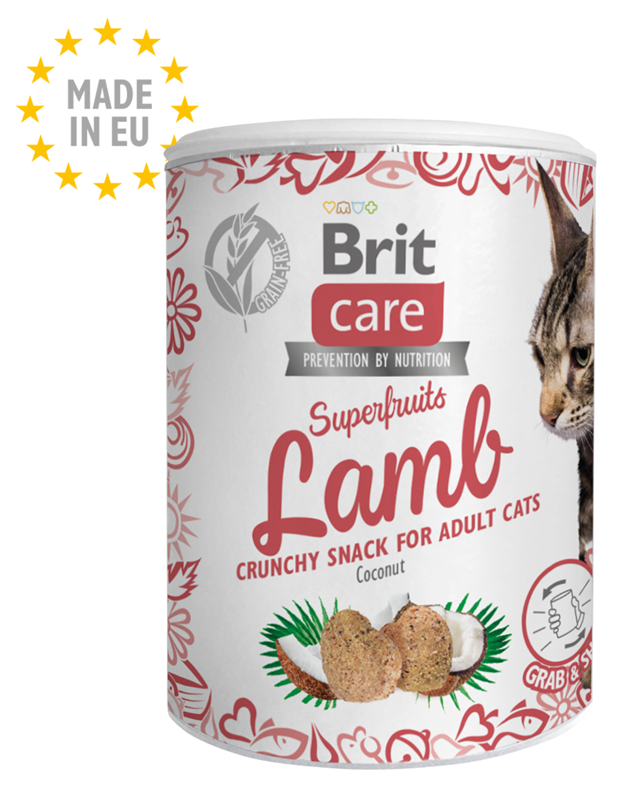 Brit Care Cat Snack Superfruits Lamb 100g