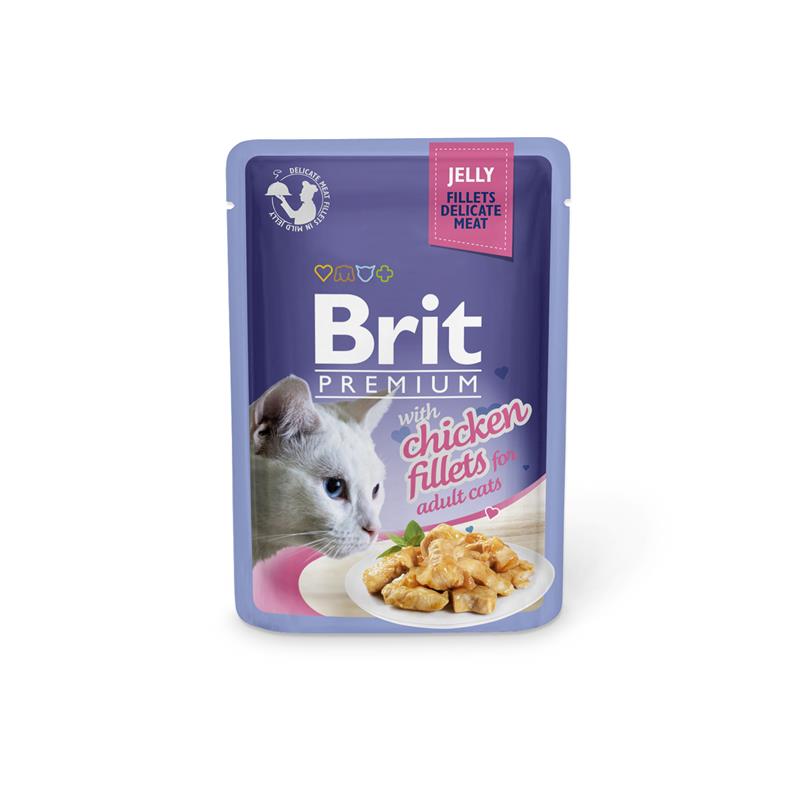 BRIT Premium CAT kapsička Chicken Fillets in Jelly 85 gr.
