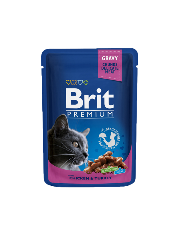 BRIT Premium CAT kapsička Chicken & Turkey 100 gr.