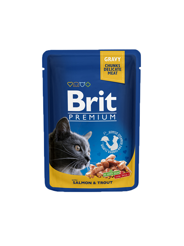 BRIT Premium CAT kapsička Salmon & Trout 100 gr.