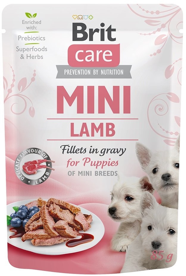 Brit Care Dog Mini Puppy Lamb fillets in gravy 85g