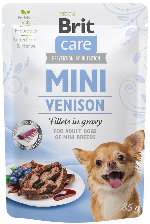 Brit Care Dog Mini Venison fillets in gravy 85g