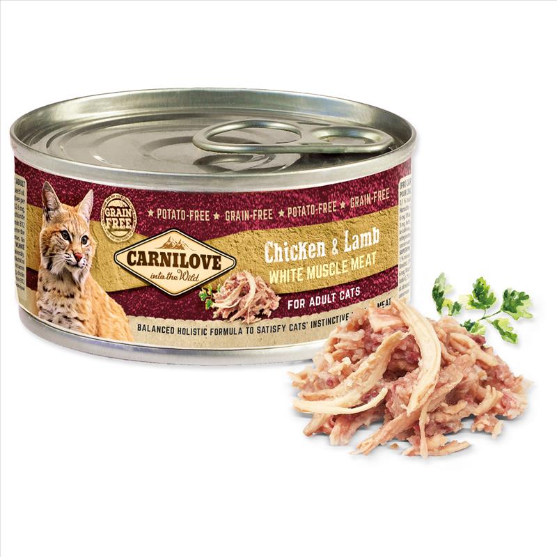 Konzerva CARNILOVE Chicken & Lamb for Adult Cats 100g