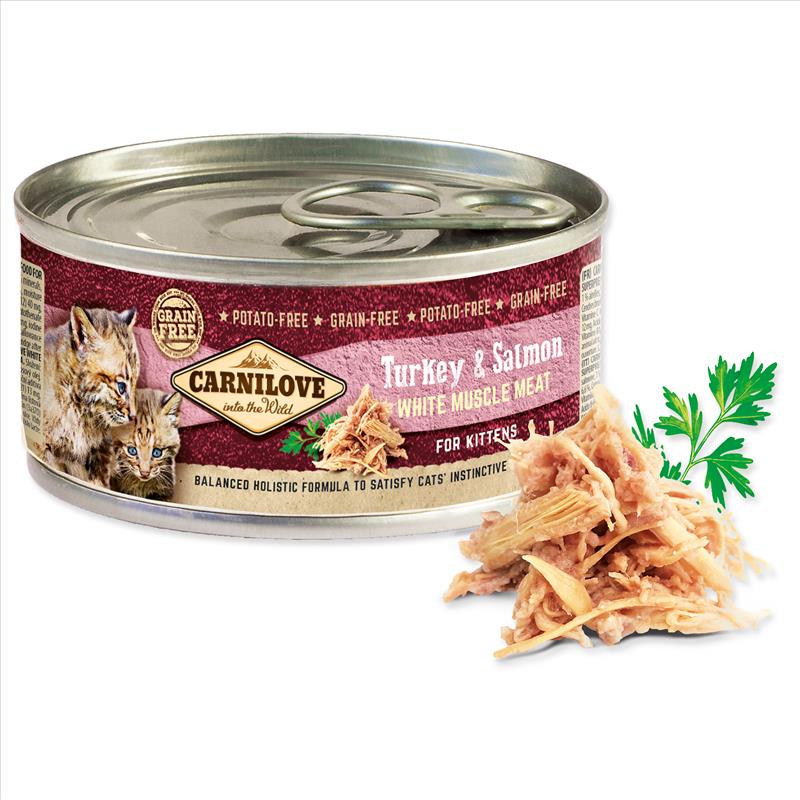 Konzerva CARNILOVE WMM Turkey & Salmon for Kittens 100g