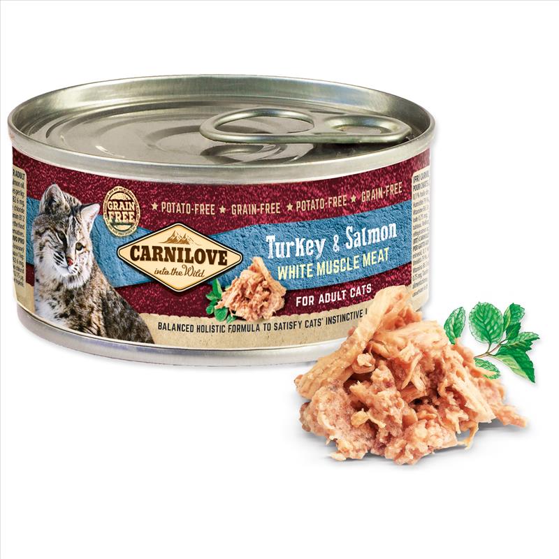 Konzerva CARNILOVE WMM Turkey & Salmon for Adult Cats 100g