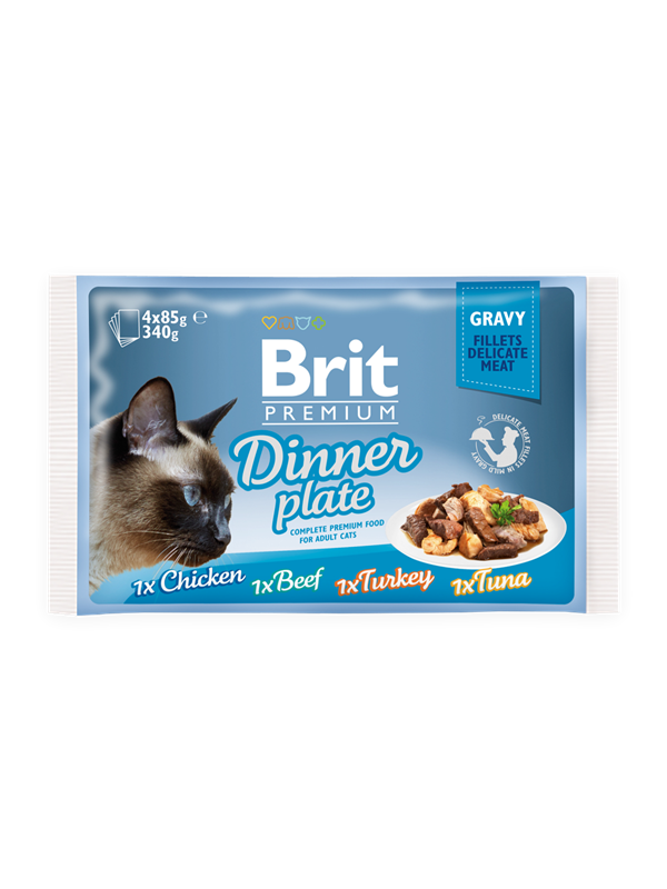 Brit Premium Cat kapsičky Dinner Plate Gravy 340gr.