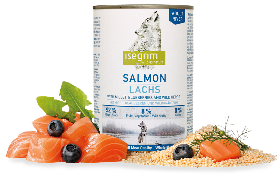 ISEGRIM Adult River: Losos s prosem a borůvkami 800 g