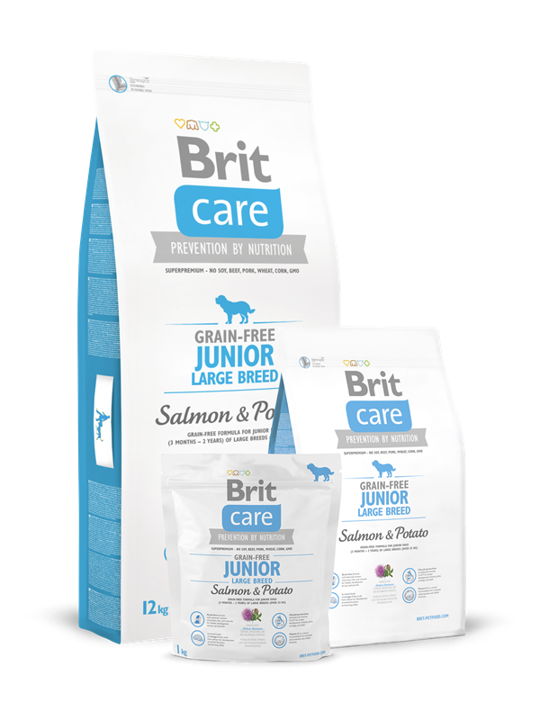 Brit Care Grain-free Junior Large Breed Salmon & Potato 1 kg