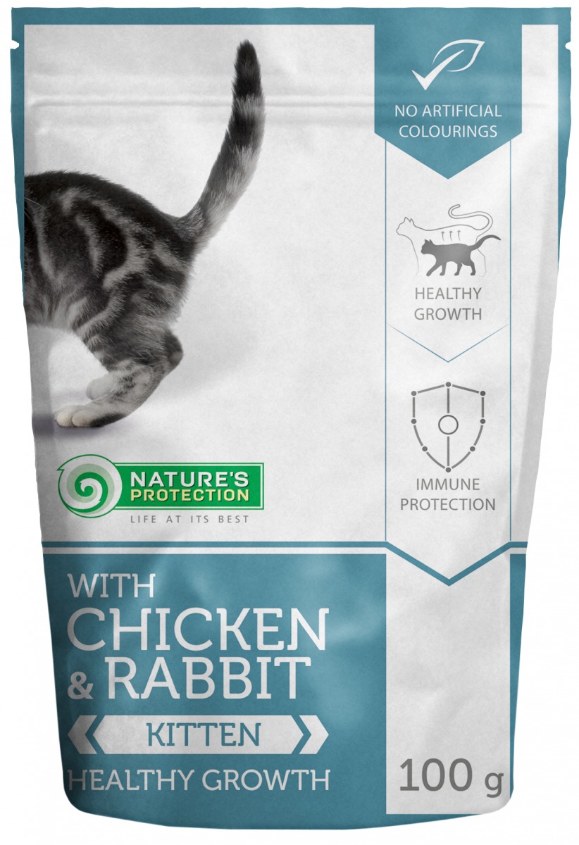 Nature's Protection Cat kaps. Kitten Chicken&Rabbit 100g Nature's