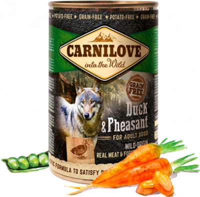 Konzerva CARNILOVE Dog Wild Meat Duck & Pheasant 400g