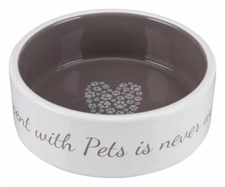 Pet´s home keramická miska, krémovo/ hnědošedá 1,4l