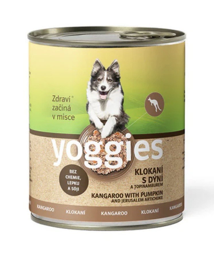 Yoggies klokaní konzerva pro psy s dýní a topinamburem 800g