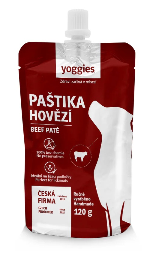 Yoggies paštika - hovězí maso 120g