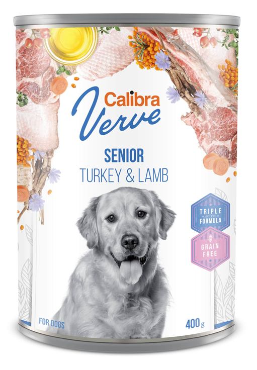 Calibra Dog Verve konz.GF Senior Turkey&Lamb 400g