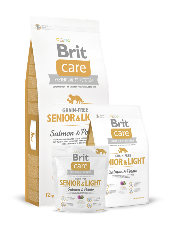 Brit Care Grain-free Senior & Light Salmon & Potato 1 kg