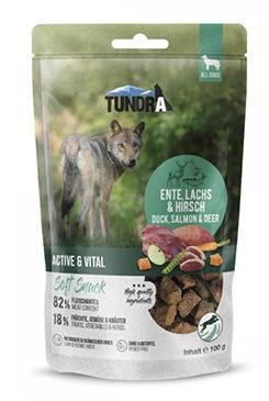 TUNDRA dog snack Duck, Salmon, Game Active&Vital 100 g