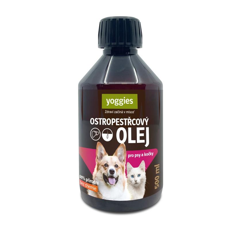 Yoggies Ostropestřcový olej pro psy a kočky 500 ml